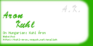 aron kuhl business card