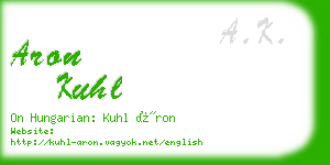 aron kuhl business card